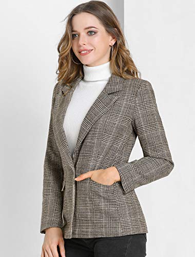 Plaid Boyfriend Blazer Jacket for Women