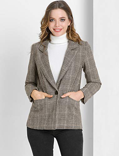 Plaid Boyfriend Blazer Jacket for Women
