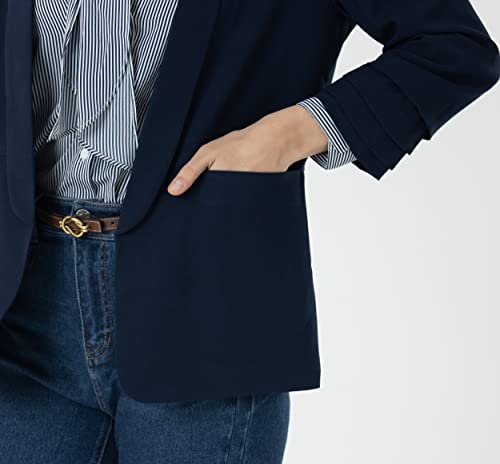 Casual 3/4 Sleeve Boyfriend Blazer Jacket for Women