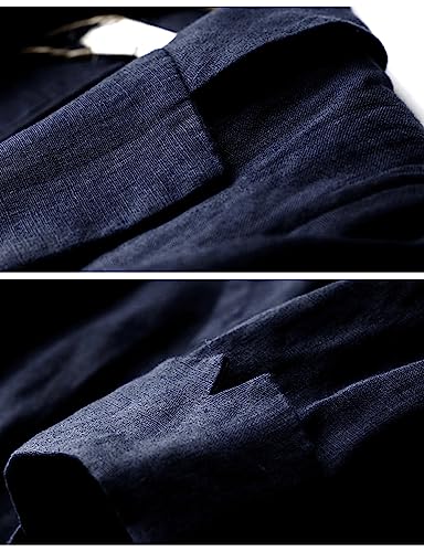 Navy Blue Linen Blazer Jacket for Women