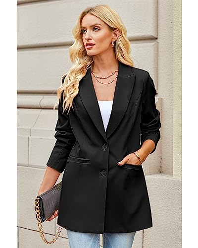 Luvamia Women's Professional Long Blazer Jacket