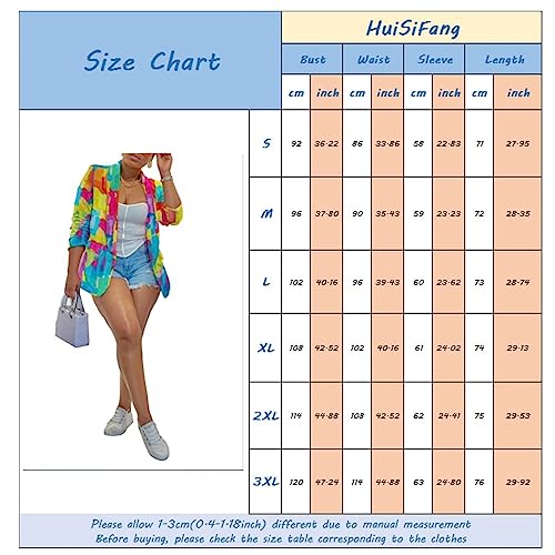 Women's Tie Dye Printed Blazer Jacket
