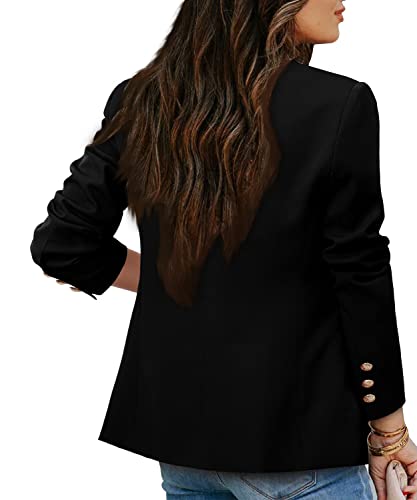 Women's Double Breasted Blazer with Gold Buttons