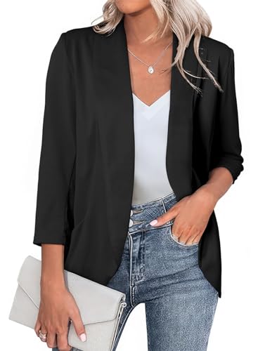 Lightweight Women's 3/4 Sleeve Casual Blazer
