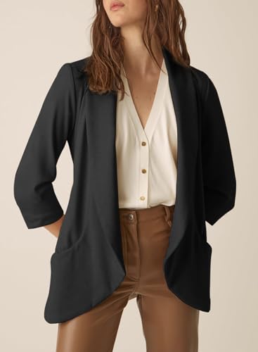 Lightweight Women's 3/4 Sleeve Casual Blazer
