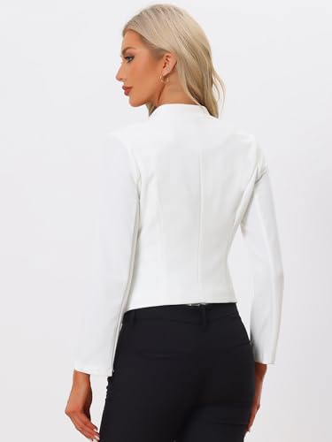 Allegra K Women's Casual Cropped Blazer Jacket