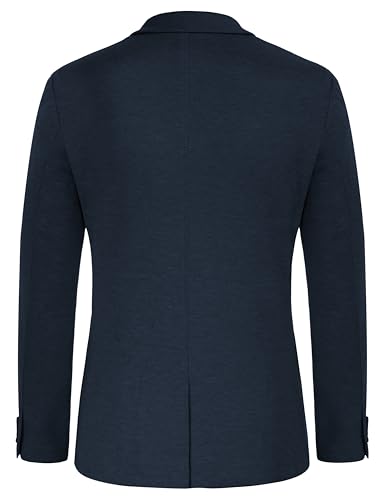 Men's Navy Lightweight Knit Blazer Jacket