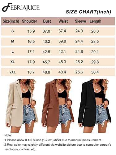 Women's Oversized Lapel Button Blazer Jacket