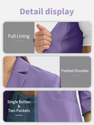 Petite Purple Slim Fit Women’s Blazer Jacket