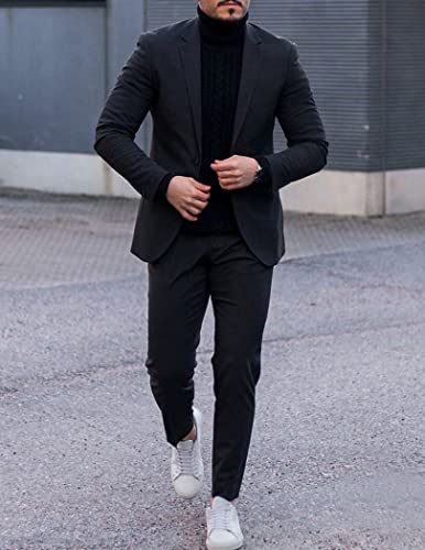 COOFANDY Men's Black Blazer Suit Jacket XXL