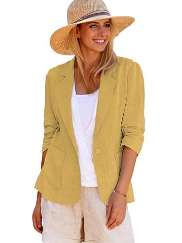 Yellow Lightweight Summer Jacket for Women