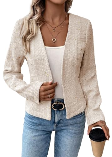 Lightweight Beige Summer Blazer for Women 2024