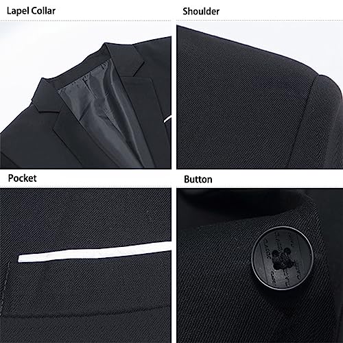 Men’s Slim Fit Lightweight Blazer Jacket - Black