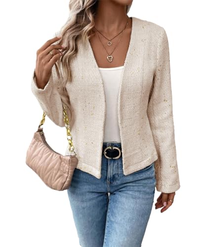 Lightweight Beige Summer Blazer for Women 2024
