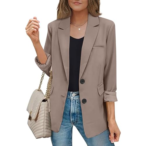Navy Blue Lightweight Blazer for Curvy Women