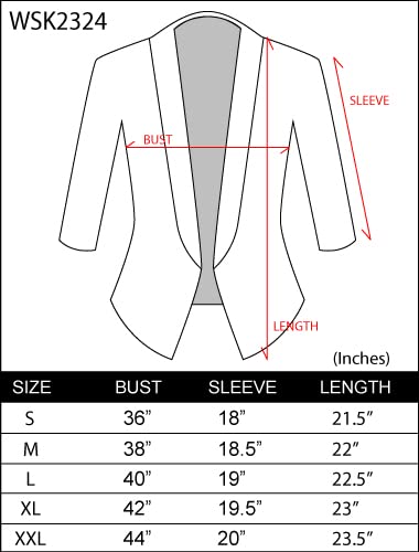 Women's Open Front Blazer Cardigan - Black XXL