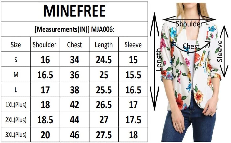 MINEFREE Women's Lightweight Ruched Sleeve Blazer Jacket