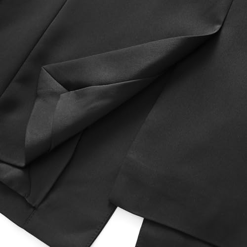 Women's Long Sleeve Casual Blazer Jacket - Black