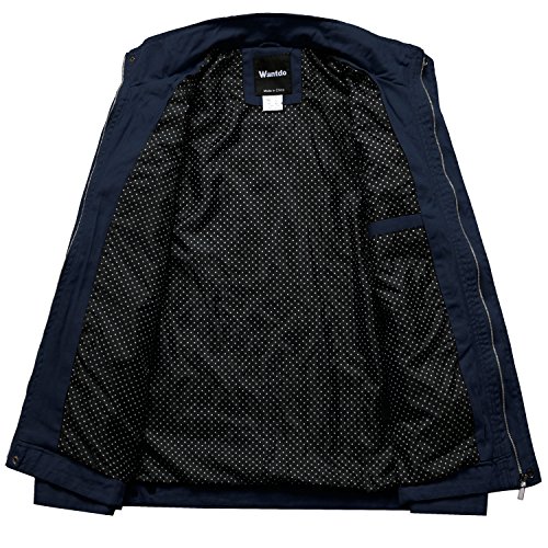 Wantdo Men's Navy Slim Windproof Outdoor Jacket