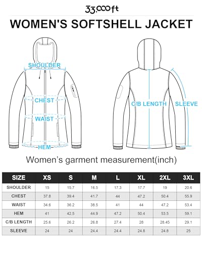 Women's Fleece-Lined Softshell Hooded Hiking Jacket