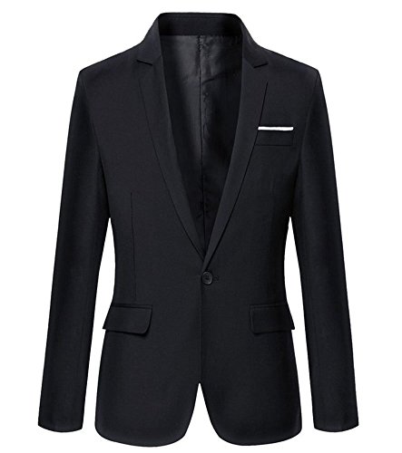 Beninos Men's Slim Fit One Button Blazer