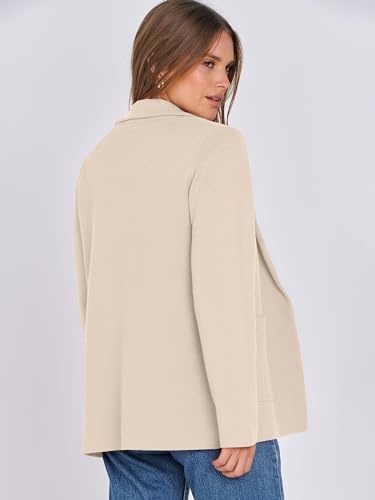 Trendy Oversized Beige Blazer Cardigan for Women