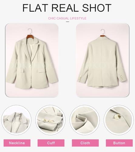 Dokotoo Women's Open Front Blazer - Khaki