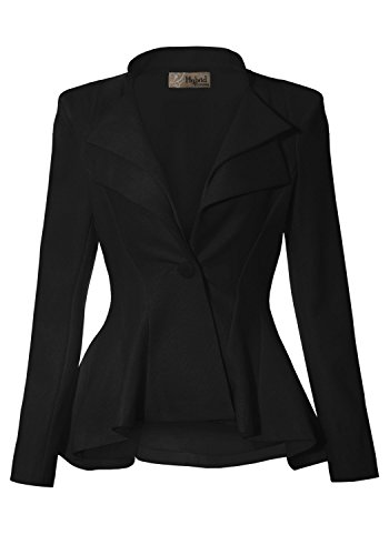 Women’s Double Notch Lapel Blazer - Black Medium