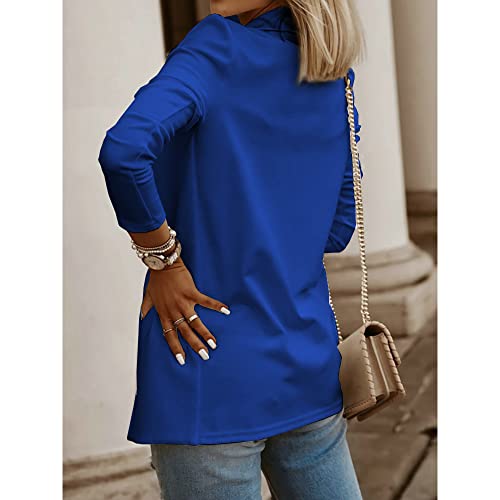 Women's Navy Blue Knit Long Sleeve Blazer