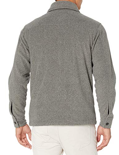 Men's Charcoal Polar Fleece Shirt Jacket
