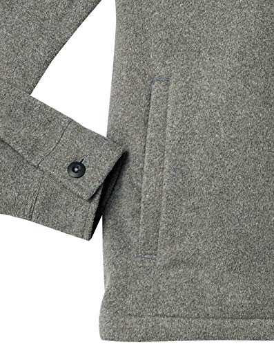 Men's Charcoal Polar Fleece Shirt Jacket