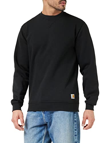 Carhartt Men's Black Midweight Crewneck Sweatshirt