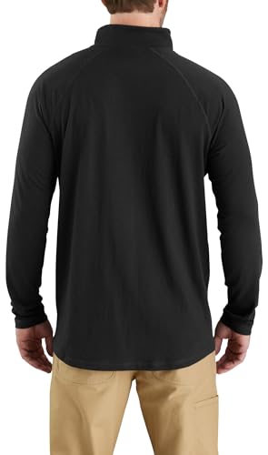 Carhartt Men's Black Quarter-Zip Mock Neck Shirt