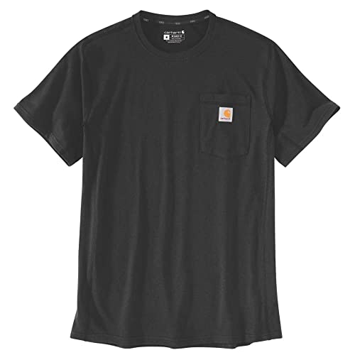 Carhartt Men's Black Midweight Pocket Tee, Large