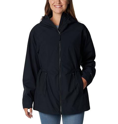 Columbia Women's Blossom Park Black Rain Jacket