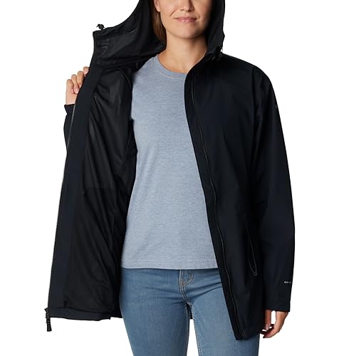 Columbia Women's Blossom Park Black Rain Jacket