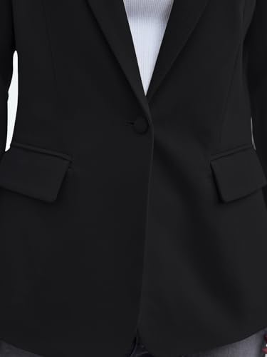 Plus Size Black Blazer for Business Casual Wear