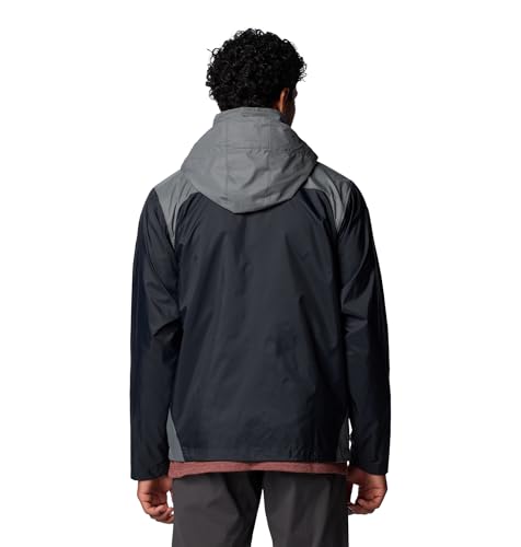 Columbia Men's Glennaker Lake II Rain Jacket, Black/City Grey, Large