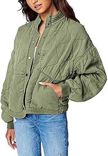 BLANKNYC Women's Burnt Sage Quilted Jacket