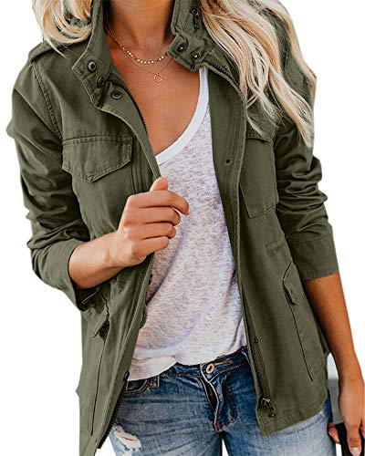 Pepochic Women's Lightweight Military Utility Jacket