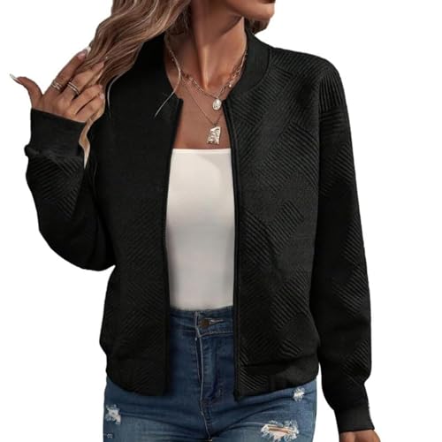 Lightweight Women’s Zip-Up Fleece Bomber Jacket