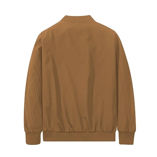 Stylish Lightweight Coffee Men's Bomber Jacket