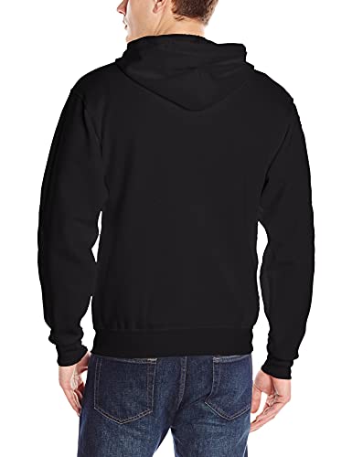 Men's Black Full Zip Fleece Sweatshirt Hoodie
