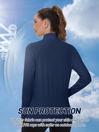 TACVASEN Women's Lightweight UV Protection Athletic Jacket