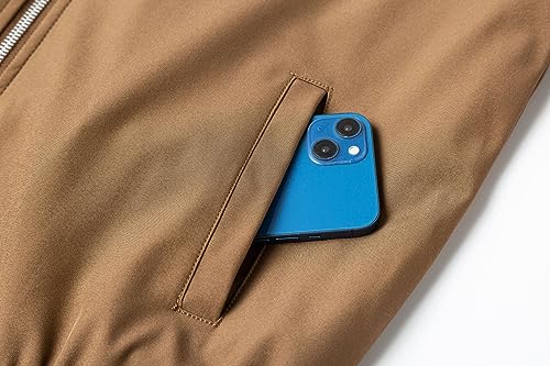 Stylish Lightweight Coffee Men's Bomber Jacket