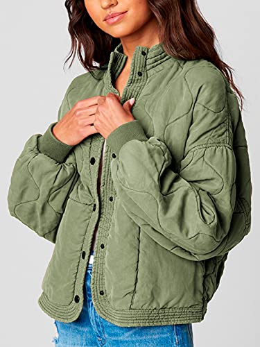 BLANKNYC Women's Burnt Sage Quilted Jacket