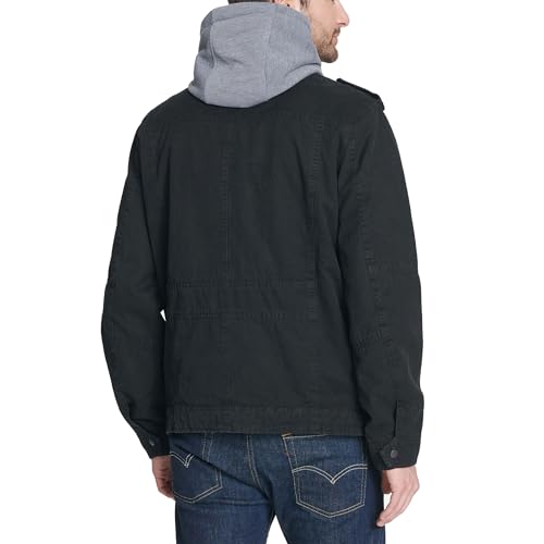 Levi's Men's Black Cotton Military Jacket