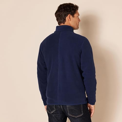 Men's Navy Full-Zip Fleece Jacket - Big & Tall