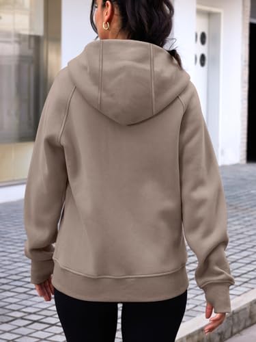 Trendy Oversized Fleece Zip Up Hoodie for Women