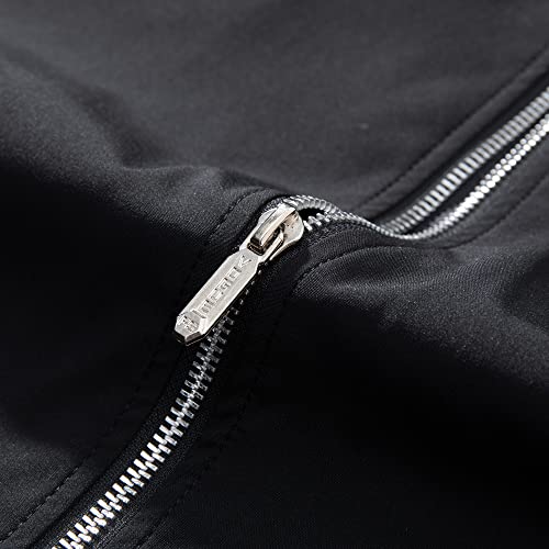 Men's Slim Fit Lightweight Black Bomber Jacket